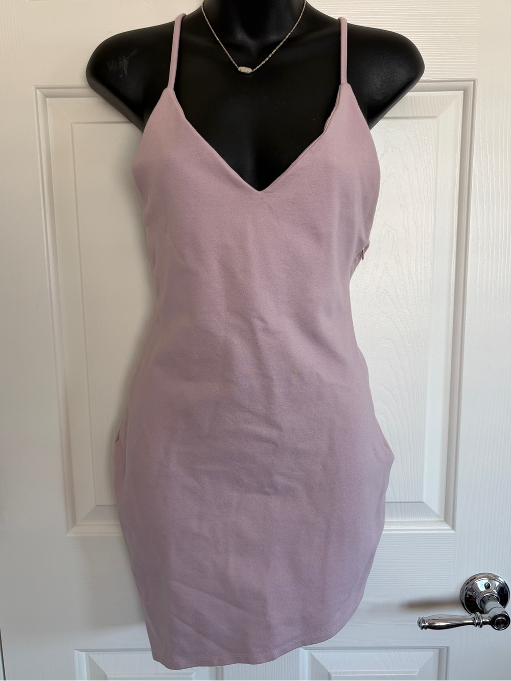 Tobi Light Purple Asymmetrical Cotton Bodycon Mini Dress